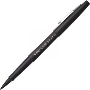 Stylo feutre Papermate Nylon Flair - pointe moyenne - 0,8 mm - noir