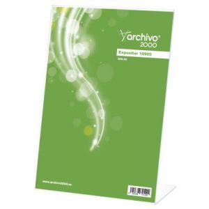 Pr&eacute;sentoir de document vertical - inclin&eacute; - format A5 - transparent