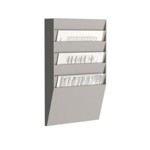 Trieur mural horizontal Paperflow - 6 cases - A4 - gris