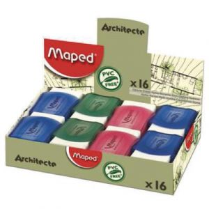Gomme Maped Architecte blanche en caoutchouc sous &eacute;tui protecteur