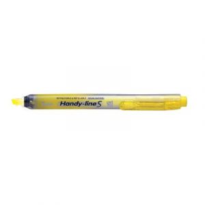 Surligneur Pentel Handy Line S pointe biseaut&eacute;e r&eacute;tractable - 4 mm - Jaune