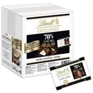 Bo&icirc;te chocolats noirs LINDT Excellence - Paquet de 200 mini