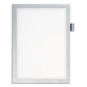 Cadre d'affichage mural Durable Duraframe Note - format A4 - adh&eacute;sif repositionnable - coloris argent