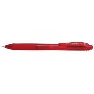 Stylo roller r&eacute;tractable Pentel EnerGel BL107 pointe moyenne -0,7&nbsp;mm avec zone de pr&eacute;hension - Encre rouge