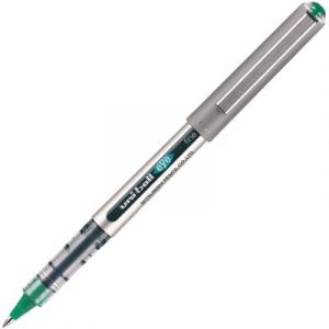 Stylo roller Uniball Eye UB 157 - pointe m&eacute;tal fine encre liquide verte