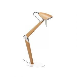 Lampe de bureau LED Aluminor Lora - puissance 7W&nbsp;&nbsp;- blanc et bois