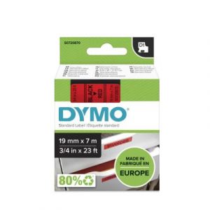 Ruban Dymo D1 - 45807 - Ruban noir/rouge - 19 mm x 7 m