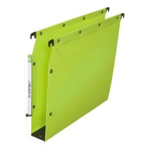 Dossier suspendu PP Ultimate pour armoires - en polypropyl&egrave;ne - boutons-pression - fond U 50 mm - vert opaque