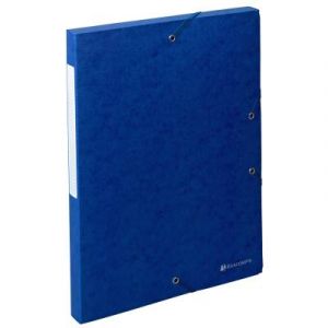 Bo&icirc;te de rangement Exacompta Exabox Scotten Nature Future pour documents A4 Tranche de 2,5 cm - carton bleu