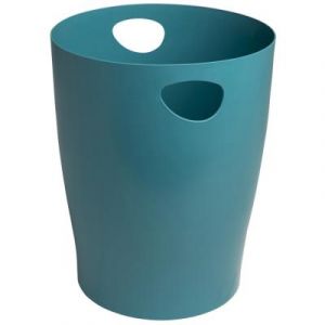 Corbeille &agrave; papier&nbsp;Exacompta Ecobin Skandi 15 L - Bleu pacifique