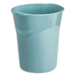 Corbeille &agrave; papier CEP RIVIERA, capacit&eacute; 14 Litres - Dim (lxhxp) : 29 x 33,4 x 30,5 cm - Vert d'eau