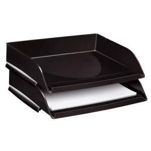 Corbeille &agrave; courrier Cep &agrave; l'italienne - A4 - noir