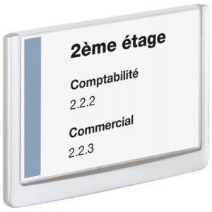 Plaque de porte Durable Click Sign - plastique - A5 - 210 x 148,5 mm - blanc