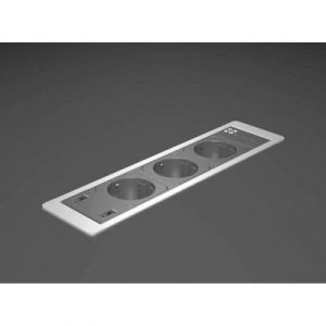 Multiprise VERSA Frame 2.0 module suivant - Bloc encastrable 3 Prises + 2 RJ45 + 2 USB A & C + HDMI - Noir - c&acirc;ble 3m