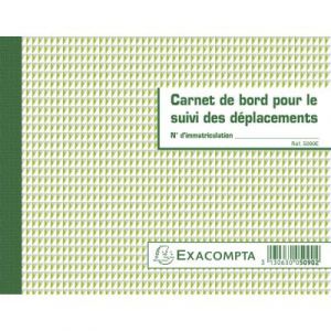 Carnet de bord pour le suivi des d&eacute;placements Exacompta - Format 14,8x19 cm - 64 pages