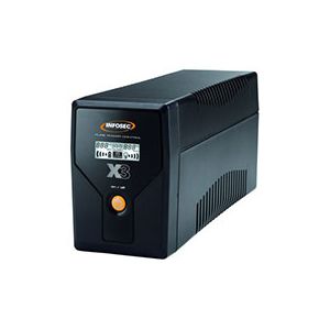 Infosec x3 ex lcd usb 650 alimentation d'&eacute;nergie non interruptible interactivit&eacute; de ligne 0,65 kva 2 sortie(s) ca