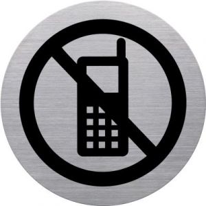 helit Pictogramme 'the badge' WC handicap&eacute;s', rond, argent