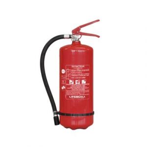 Extincteur &agrave; poudre 6Kg Lifebox ABC - pression permanente - avec manom&egrave;tre