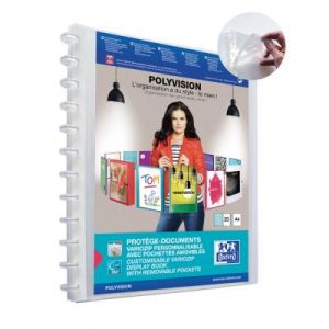 Prot&egrave;ge-documents en polypropyl&egrave;ne Elba &agrave; pochettes amovibles Vario Zip - 40 vues - incolore