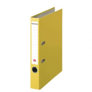 Classeur &agrave; levier Mondoffice - polypropyl&egrave;ne int&eacute;rieur/ext&eacute;rieur - dos 5 cm - A4 - jaune