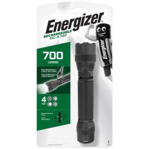 Lampe torche LED Energizer Tactical Rechargeable 700 - rechargeable USB - Noir