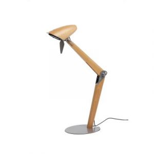 Lampe de bureau LED Aluminor Lora - puissance&nbsp;&nbsp;7W-&nbsp;&nbsp;gris et bois