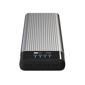 Batterie de secours externe (power bank) - Hyper hj245b banque d'alimentation électrique 27000 mah argent