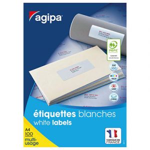 &Eacute;tiquettes adh&eacute;sives blanches multi-usages, 70 X 42 mm - 2100 &eacute;tiquettes par bo&icirc;te, 21 &eacute;tiquettes par feuille (paquet 2100 unit&eacute;s)