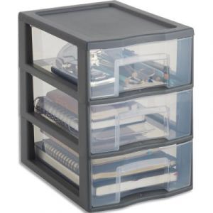 Tour plastique Tower Sundis A5+ 3 tiroirs (l x h x p) 24,5 x 25,5 x 18,5 cm