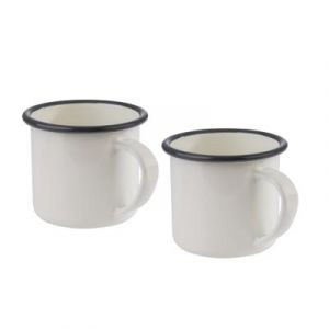 APS Tasse &agrave; anse &eacute;maill&eacute;e, 350 ml, set de 2