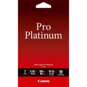 Canon papier photo 4 &times; 6&rdquo; (10 &times; 15 cm) pro platinum pt-101 - 50 feuilles