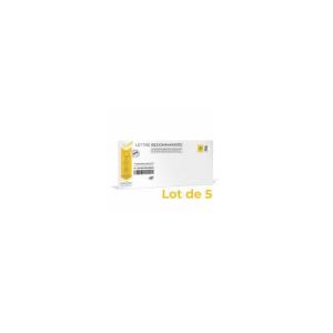 Enveloppe Prêt à Poster LA POSTE - Lettre recommandée 20g - 110 x 220 mm -DL - Lot de 5