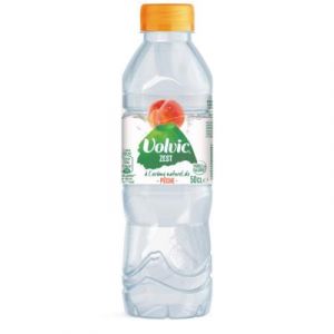 Eau plate Volvic Zest à l'arôme naturel de pêche - Lot 24 bouteilles PET 50 cl