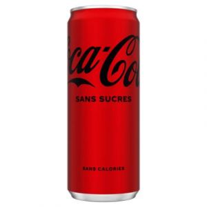 Coca Cola Zero - soda sans sucre canette 33 cl