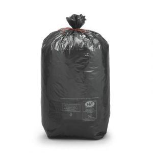Sac poubelle 100 L noir pour d&eacute;chets courants en plastique recycl&eacute; 32 microns - Carton de 250