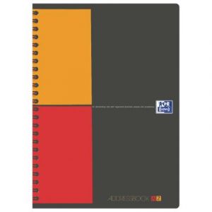 R&eacute;pertoire Oxford Office &agrave; reliure int&eacute;grale AdressBook - 160 pages - 14,8 x 21 cm - papier 80g - blanc - reliure sp&eacute;cifique Bicolore.