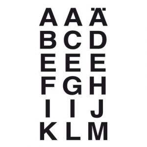 HERMA Sticker alphab&eacute;tique A-Z, film noir, 20 x 20 mm