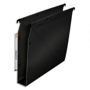 Dossiers suspendus L'oblique AZ polypro fun 330 - fond 50 mm - pour armoire - noir - lot de 10