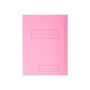 Chemise 2 rabats avec cadre d'indexage Exacompta Super 250 - carte 210 g - rose - paquet de 50