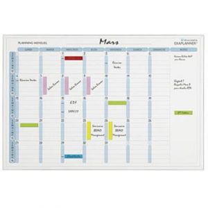 Tableau planning magn&eacute;tique mensuel Exacompta - 90 x 59 cm - avec accessoires