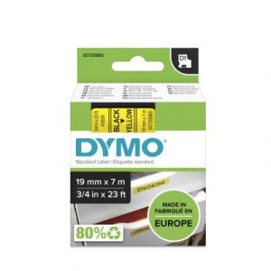 Ruban Dymo D1 - 45808 - Ruban noir/jaune - 19 mm x 7 m