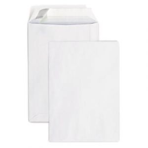 Pochette blanche Raja format C4 - 229 x 324 mm - 90g - sans fen&ecirc;tre - bande autoadh&eacute;sive - bo&icirc;te 250 unit&eacute;s