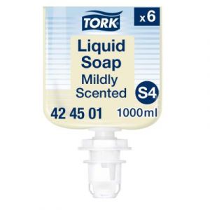 Savon liquide pour les mains Tork senteur douce - Recharge pour distributeur S4 - 1 L