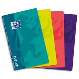 Carnet Oxford OPENFLEX reliure piq&ucirc;re - 9x14cm - 96 pages 90g - 5x5 - Couverture polypro assortie