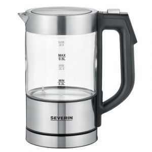 SEVERIN Mini bouilloire en verre WK 3458, inox / noir