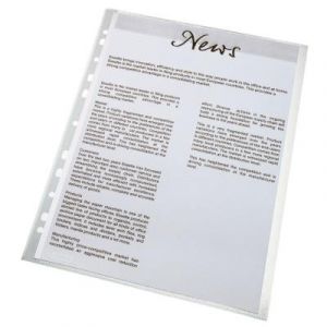 Pochette perfor&eacute;e lisse Esselte - A4 - polypropyl&egrave;ne 115 microns - 11 trous - transparente