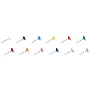 EXACOMPTA Epingles de signalisation &agrave; t&ecirc;te plate, blanc