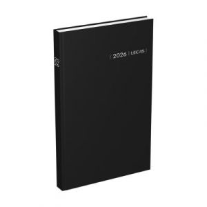 Agenda carr&eacute; travers Lecas - 1 jour par page - 14 x 22 cm - noir