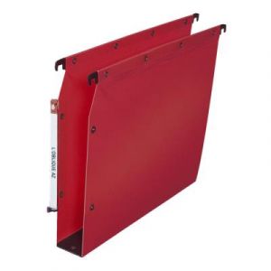 Dossiers suspendus L'oblique AZ en polypro rouge - pour armoire - fond 50 mm - rouge - lot de 10