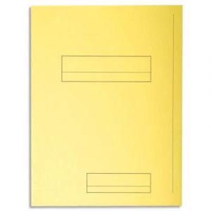 Chemise 2 rabats avec cadre d'indexage Exacompta Super 250 - carte 210 g - jaune - paquet de 50
